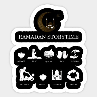 Ramadan Story time Fasting Ramadan Mubarak Sticker